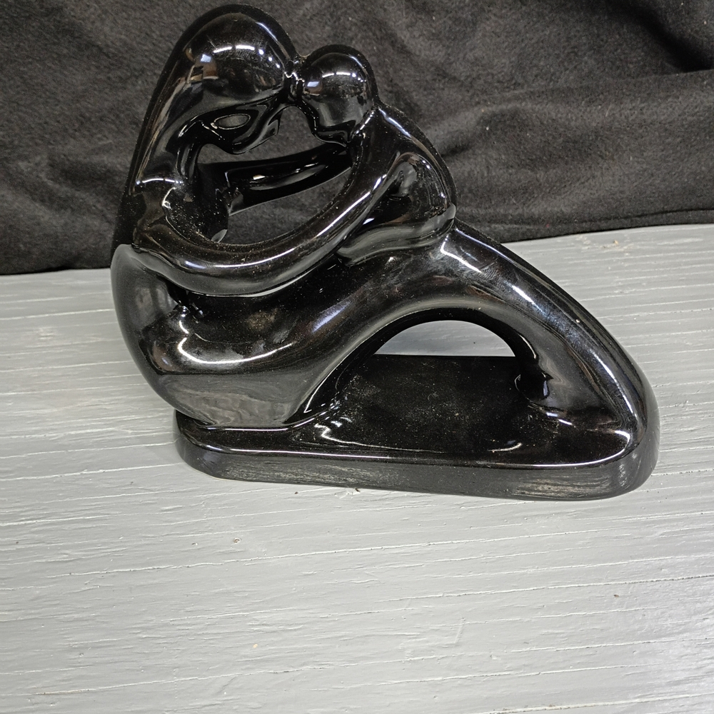 Elegant Black Ceramic Sculpture